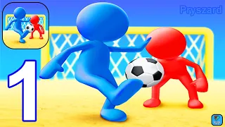 Super Goal Soccer Stickman - Gameplay Walkthrough Part 1 Tutorial Levels 1-10 (iOS,Android)