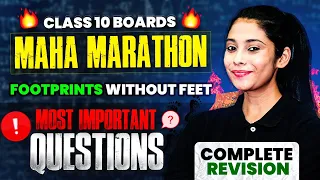 Class 10 Board 2024 | Complete English Literature Maha Marathon✅ | Footprints Without Feet