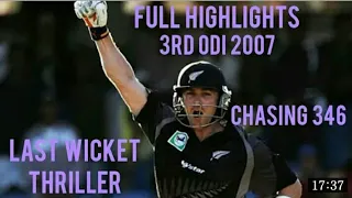 Nail Bitting Thriller! New Zealand V Australia   3rd ODI 2007 Full Highlights