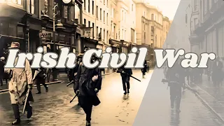 Rare Irish Civil War footage in Color [Enhanced]