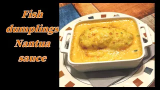 fish dumplings nantua sauce with the compact cook