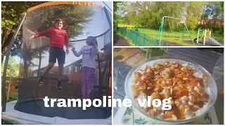 Morning Walk| Yummy Dhahi Bhalle Khaye| Bacho Ne Trampoline Mai Khub Jumping Ki| Best  Bhalle recipe