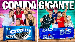 QUEM FIZER A MELHOR COMIDA GIGANTE GANHA *meninos vs meninas