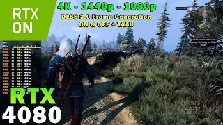 The Witcher 3 NextGen Ray Tracing | RTX 4080 | 5800X3D | 4K 1440p 1080p | Max Settings DLSS 3 ON/OFF