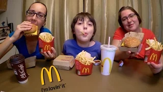 Quarter Pounder Combo Mcdonald's | Gay Family Mukbang (먹방) - Eating Show