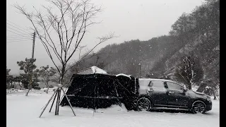 영하 13도🥶 눈 내리는 날🌨, 여자 둘이 떠나는 겨울 캠핑의 로망!  (feat.아이두젠 A10 Max 차박텐트)/4k