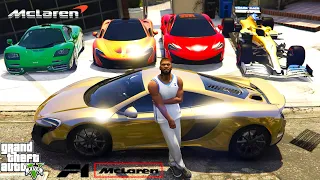 GTA 5 - Stealing Luxury McLaren Cars with Franklin! | (GTA V Real Life Cars #60)