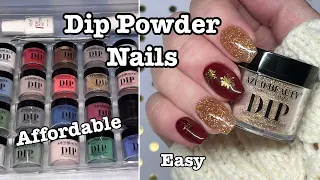 How To Do Dip Powder Nails | Amazon Azure Beauty Christmas Dip Powder Kit Review