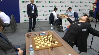 Magnus Carlsen's shocking blunder against Artemiev | World Rapid 2022