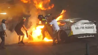 Dad Runs onto Virginia NASCAR Track to Save Son from Fire