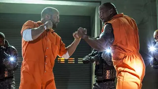 Hobbs vs Shaws (Best Prison Fight) HD The Fate of the Furious 2017   Prison Escape Scene 3  HD