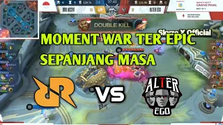 MOMENT WAR TER EPIC RRQ VS ALTER EGO MATCH 5! ALBER WANWAN AUTO BANTAI!! | GRANDFINAL MPL SEASON 6
