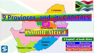 Provinces of South Africa and its Capitals | South Africa Provinces and its Capitals | South Africa