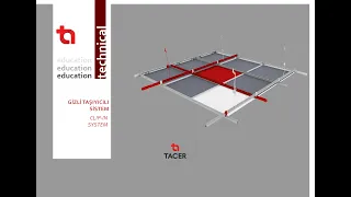 Gizli Taşıyıcılı (Clip In) Asma Tavan Sistemleri -Tip 1 / Metal / TACER