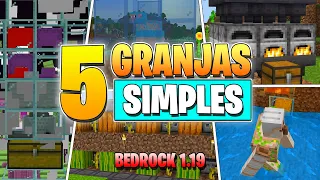 Minecraft Bedrock: 5 GRANJAS SIMPLES 1.19 🔥 #19