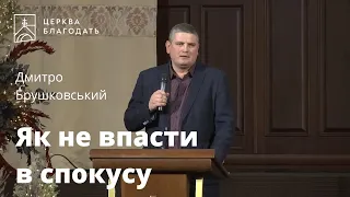 Як не впасти в спокусу - Дмитро Брушковський, проповідь // церква Благодать, Київ