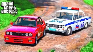 ПОГОНЯ В GTA 5 - BMW M3 E30 УЕЗЖАЕТ ОТ КОПОВ! ЕДУ С ОДНИМ КОЛЕСОМ! ⚡ГАРВИН