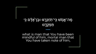 Psalm 8 Zabur/Tehillim Sephardi Hebrew Canting/Recitation with English