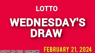 The National Lottery Lotto drawing  for Wednesday 21 February 2024