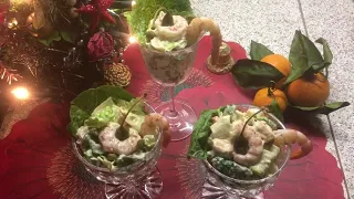 Салат «Морской». Салат с морепродуктами под соусом «1000 островов» на новогодний стол 2019