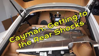 Porsche Cayman: Removing Rear Interior - Shock Access