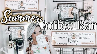 SUMMER DECORATE WITH ME 2021| COFFEE BAR SUMMER DECORATING IDEAS| HONEY BEE DECOR