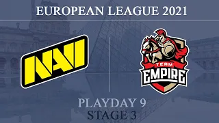 NAVI vs Empire @Kafe Dostoyevsky | European League 2021 - Stage 3 |  Playday 9