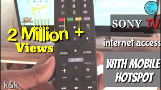Sony tv internet connection with mobile hotspot