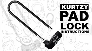 Kurtzy 160mm 4 Digit Combination Padlock Instructions