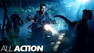 Hunting with Raptors | Jurassic World | All Action