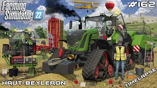 BALING SQUARE STRAW BALES w/FENDTs | Animals on Haut-Beyleron | Farming Simulator 22 | Episode 162