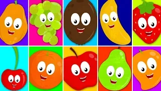 Ten Little Fruits Jumping On The Bed | Crayons Nursery Rhymes and Kids Songs | Baby Rhyme