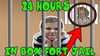 24 Hours In Box Fort Jail In The Kitchen! The Doll Maker Was Watching Me! 24 Hours No Lol Dolls