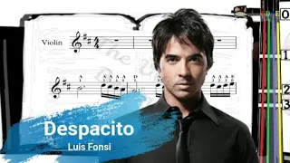 Despacito | Luis Fonsi | Violin SHEET MUSIC [With Fingerings] [Level 4]