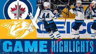 Nashville Predators vs. Winnipeg Jets - Game Highlights