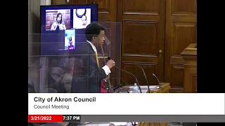 City of Akron Council Meeting - 3.21.2022