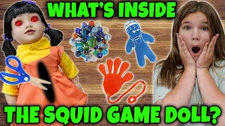 What's Inside Squid Game Doll! Cutting Open Creepy Doll