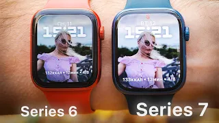 Столкнули лбами экраны Apple Watch Series 7 против Series 6. Большая разница | iPhones.ru