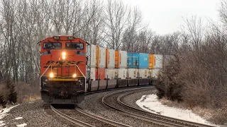 High Speed Freight Trains On The BNSF Chillicothe Subdivision