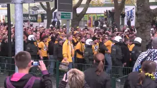 DFB-Pokalspiel BVB-Dynamo Dresden - Anmarsch der *Gäste* 25.10.2011