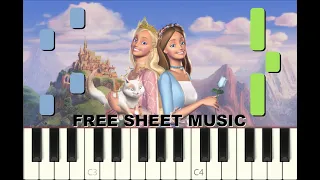 I AM A GIRL LIKE YOU from Barbie Princess and the Pauper, Piano tutorial with free sheet music (pdf)