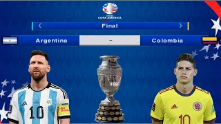 FER269 JUEGA LA FINAL DE LA COPA AMERICA EN EL PES 6 - ARGENTINA VS COLOMBIA #efootball #copaamerica