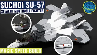 Suchoi SU-57 Stealth Multirole Fighter - Pure ASMR Style - Sluban B0986 (Speed Build Review)