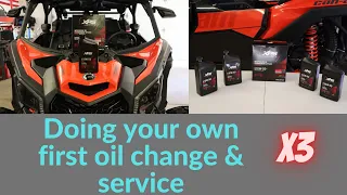 Can-am X3 first oil change & service How to do it yourself