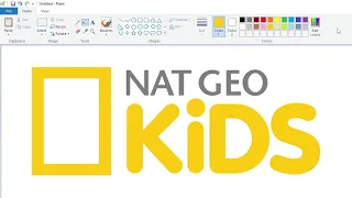 How to draw the National Geographic Kids logo using MS Paint | How to draw on your computer