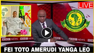 🔴#LIVE BBC SPORTS; MUDA HUU WATANGAZA FEI TOTO AMEOMBA KURUDI KUCHEZA YANGA ATUMA BARUA HII HAPA....