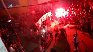 La  Hinchada de la barra Bellarena.  del junior de Barranquilla