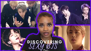 DISCOVERING SEXY BTS | 'BLOOD SWEAT & TEARS' 'DIMPLE' 'PIED PIPER' for the first time (REACTION)