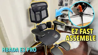 HBADA E3 Pro Ergonomic Office Chair Unboxing and Assembly