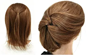 Прическа для Коротких волос. Просто сделать СЕБЕ! Hairstyle for Short Hair. Just do it YOURSELF!